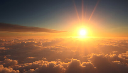 Obraz premium heaven with light glow from the eternal horizon, concept of adventure to unknown place, with white tones