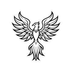 Obraz premium Phoenix Mythology Bird Vector Illustration Design