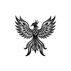 Obraz premium Phoenix Mythology Bird Vector Illustration Design