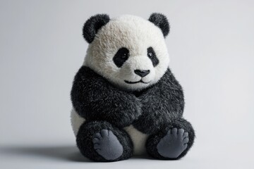 Soft and cuddly panda plush toy exudes charm with its adorable f