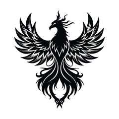 Fototapeta premium Majestic Phoenix Bird Vector Illustration from Mythology 
