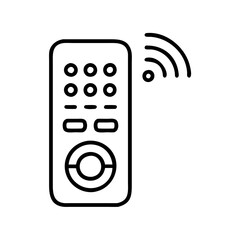 smart remote control icon, smart remote control line art - simple line art of smart remote control, perfect for smart remote control logos and icons and themed design