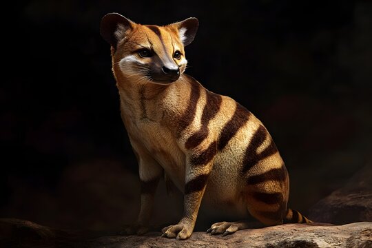 Striped Extinct Beast, Thylacinus cynocephalus,  Digital Reconstruction