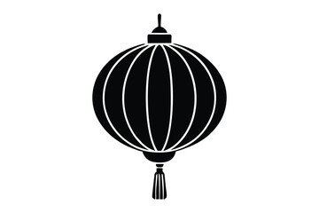 Silhouette illustration of a traditional Chinese lantern.eps