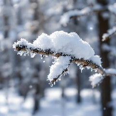 Obraz premium snow covered branches