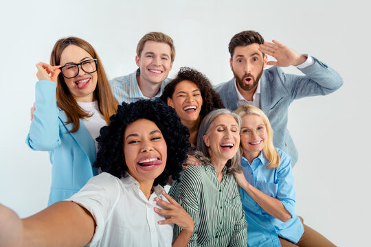 Diverse group of professionals enjoying a friendly moment together in a team environment