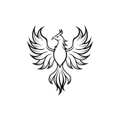 Obraz premium Mythological Phoenix Bird Vector Art for Creative Projects 