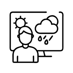 watching the weather forecast icon