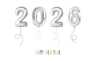 Minimalist New Year stipple Balloon Design