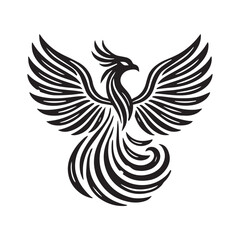 Obraz premium Elegant Phoenix Mythology Bird Vector Artwork for Designs 