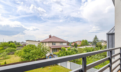 typical european village house, summer background