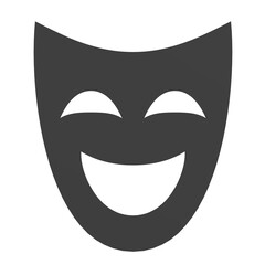 3D rendering illustration of comedy and tragedy theater masks faces