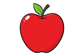 3d apple vector illustration on a white background