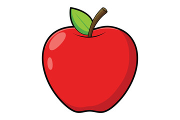 3d apple vector illustration on a white background