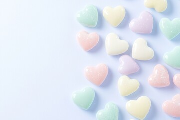 Fototapeta premium Pastel heart clipart design soft colors and sweet aesthetic