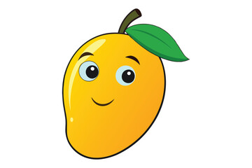 3d mango vector illustration on a white background