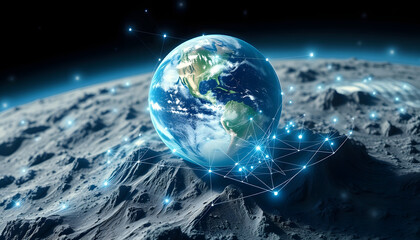 Connected earth concept, magazine photoshoot, with white tones