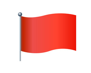 Obraz premium Rectangular Christmas gradient red flag icon with silver pole