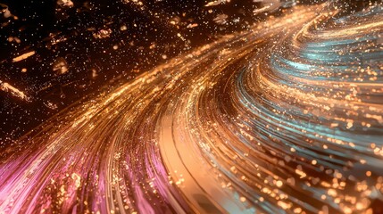 An abstract display of bright, shimmering lights flowing in vibrant hues. Perfect for celebrating joy and uniqueness in every moment.