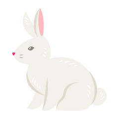 Illustration of cute Easter bunny.