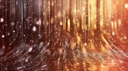 A shimmering abstract background with vertical sparkles in warm golden hues creating a festive and celebratory effect.