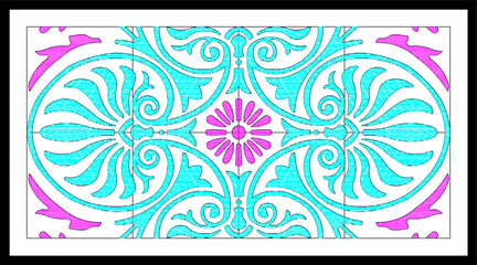 vector sketch, illustration, silhouette, design, ornament, decoration, classic floral pattern, background