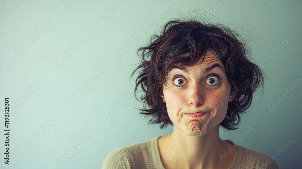Wall mural an intentionally unflattering image of someone caught in an awkward moment, showing a lack of confid