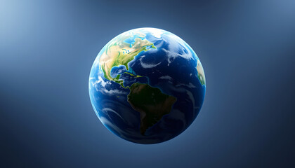 Fototapeta premium Another view of 3d images of planet earth on an alpha channel background, smooth light, with white tones