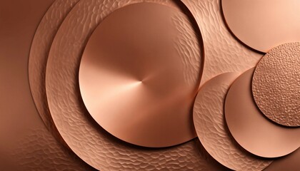 Embossed copper texture with modern, minimalist shapes