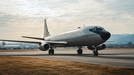 Obraz premium Military Aircraft on the Tarmac
