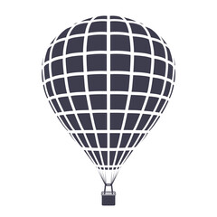 Obraz premium Hot Air Balloon, Vector Illustration in Silhouette Style