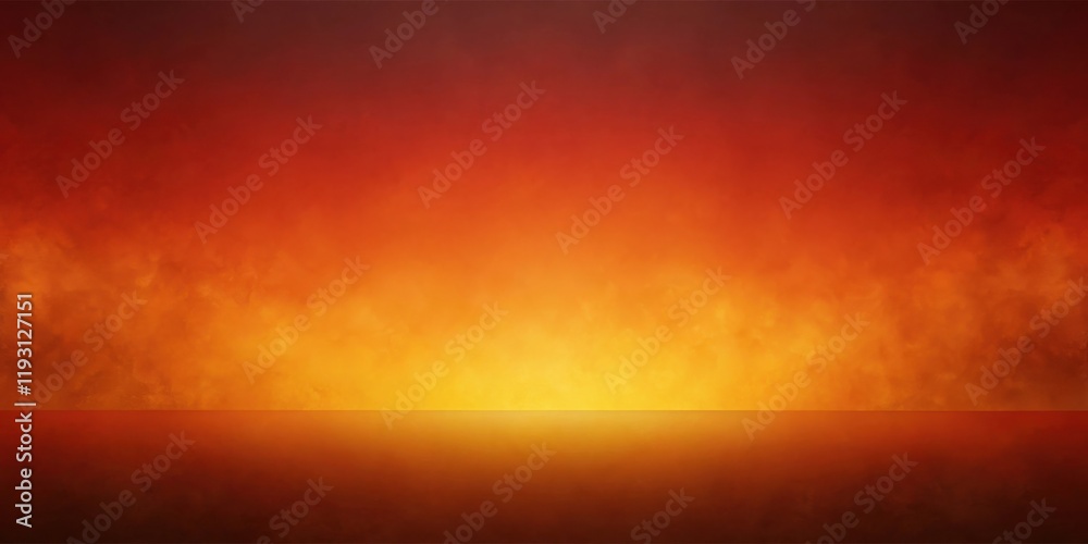 Poster Abstract fiery orange and red gradient background with subtle texture and a reflective surface