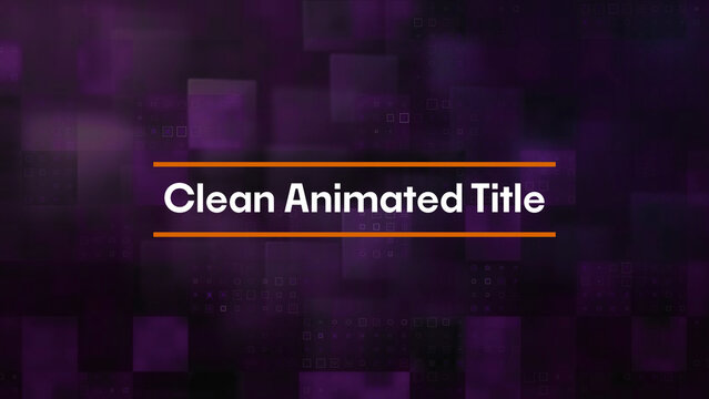Minimalistic and Clean Animated Title for Educational Tutorials and Online Course Content Creation