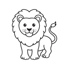Fototapeta premium Cute lion art design 