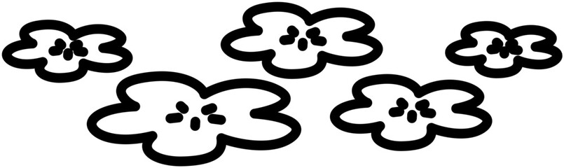 Chinese flower blossom Outline coloring image