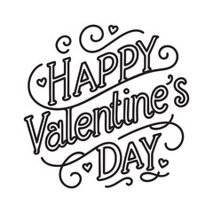 Happy valentine day art design 