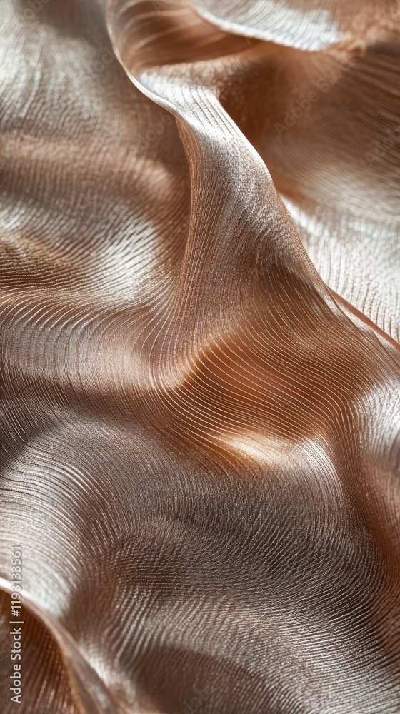 Aufkleber metallic wave forms in elegant rose gold, champagne, and bronze tones create a luxurious texture sui