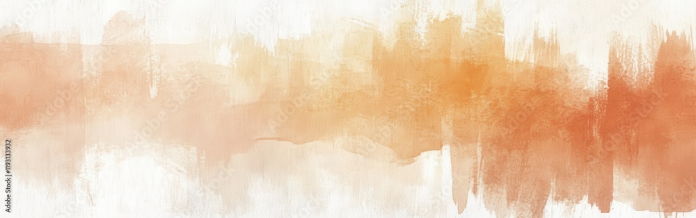 Aufkleber Elegant pencil strokes create a minimalist design with torn edges in warm amber and peach tones for rustic decor