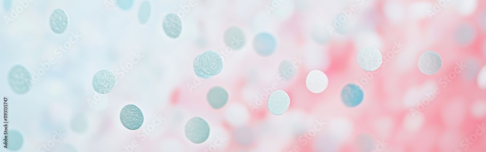 Aufkleber soft pastel dotted patterns in pink and mint blend harmoniously, creating an abstract art piece perf