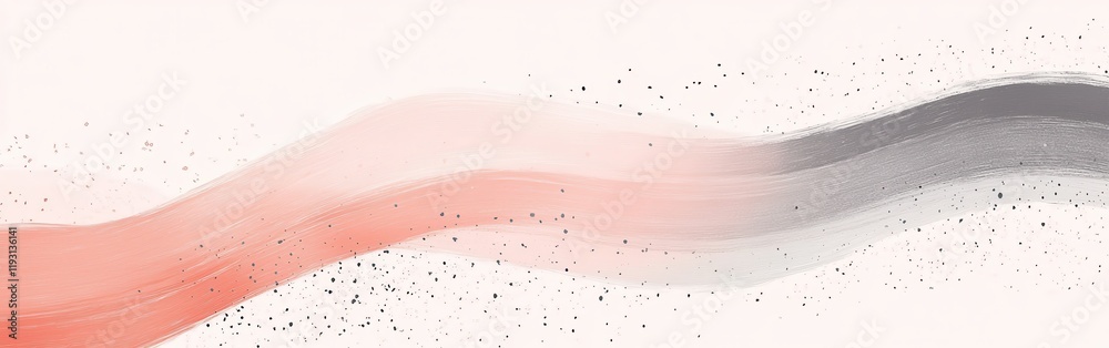 Aufkleber Abstract pencil strokes create a balanced gradient of muted peach and gray tones with delicate white dots