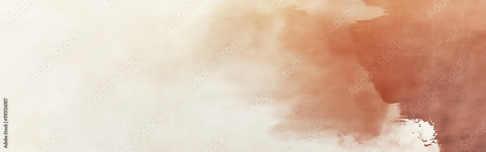 Poster minimalist abstract artwork featuring pencil strokes in muted beige transitioning to deep sienna for