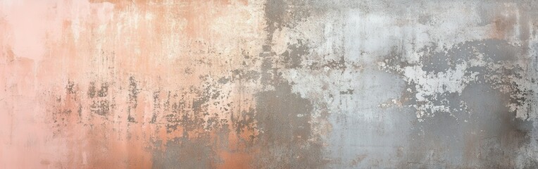 Obraz premium Sophisticated textured metal background transitioning from soft pewter gray to pale rose gold for modern design projects