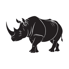 A Rhino Vector Silhouette is a stylized, scalable image of a rhinoceros created using vector graphics. This type of graphic is characterized by its crisp, clean lines and solid, filled shapes that for