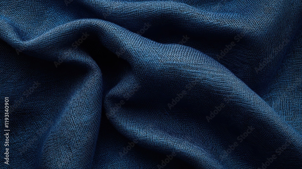 Aufkleber luxurious deep navy blue fabric with subtle gradients creating a cozy and elegant texture for variou