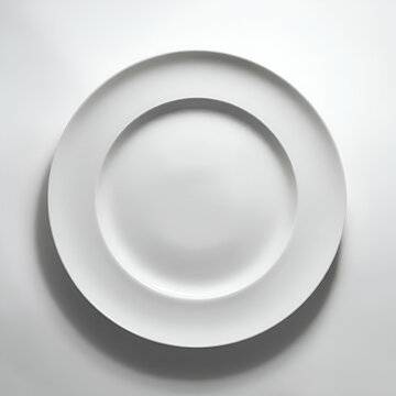 white plate isolated on white