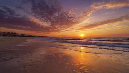 sunset on the beach