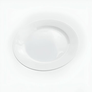 white plate isolated on white