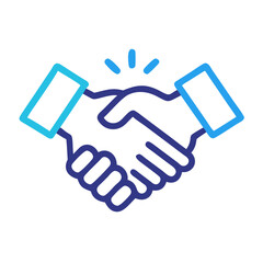 Obraz premium Handshake Icon with hands symbolizing agreement and partnership