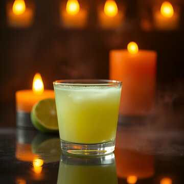 candles in the glass