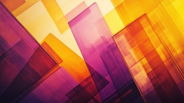 Vibrant geometric design showcasing sunset colors in a captivating layout